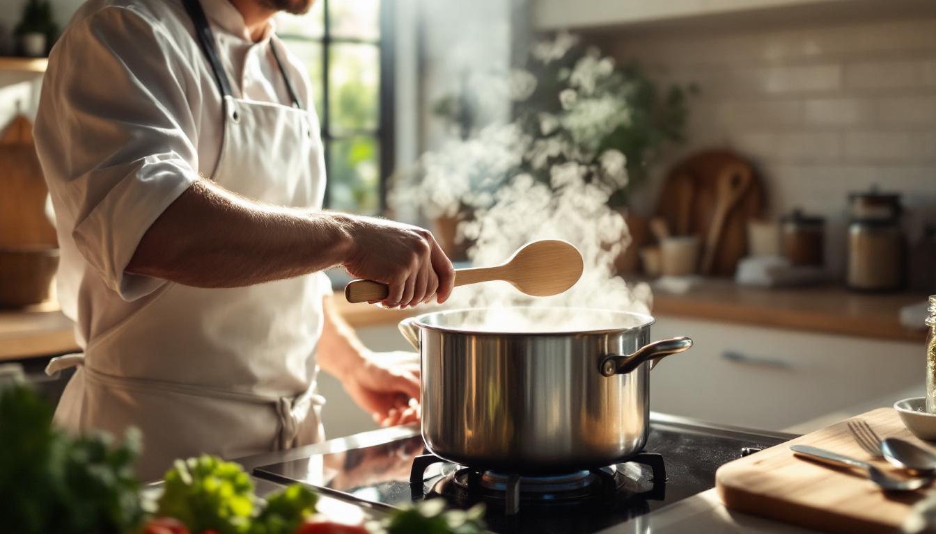 ontdek waarom een chef zwerft met een houten lepel om overkoken te voorkomen en hoe je deze eenvoudige tip in je keuken kunt toepassen voor perfecte resultaten.