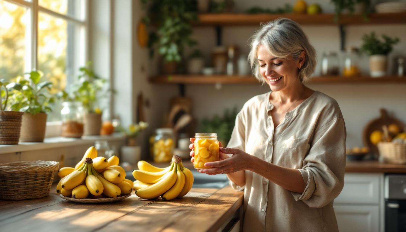 ontdek het natuurlijke huishoudmiddel dat bananen tot twee weken geel houdt, zonder koelkast of plastic te gebruiken.