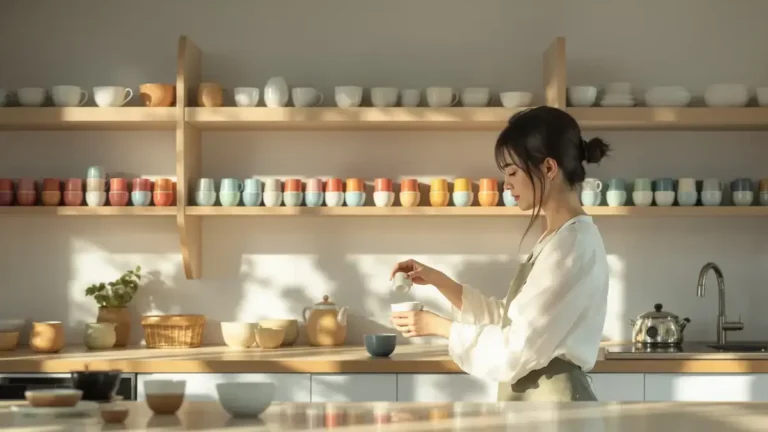 Het stapelen van kopjes verspilt ruimte in je kasten, en de Japanners weten dat al lang.