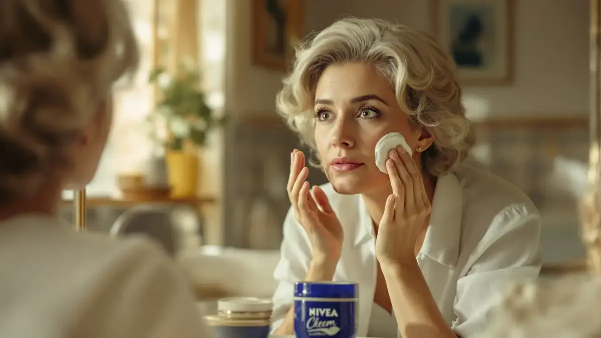 Nivea: wat de blauwe crème van onze grootmoeders echt voor de huid na je vijftigste doet en het effect op rimpels