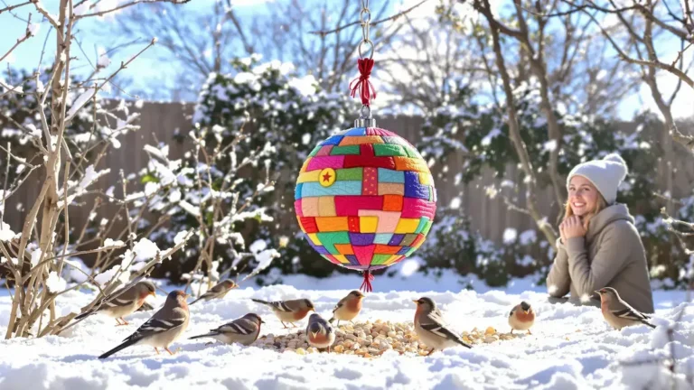 Een simpele bal in de tuin verandert de winter in een blijvend toevluchtsoord voor de vogels
