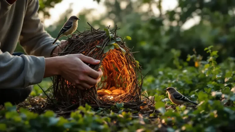 In twee minuten biedt deze eenvoudige tip vogels een werkelijk effectieve nachtelijke schuilplaats