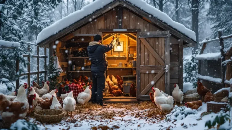 In de winter verhindert de kou dat kippen eieren leggen, behalve wanneer een eenvoudig detail in het kippenhok wordt aangepast.