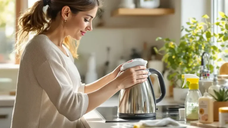 Deze zeepvrije techniek verwijdert kalkaanslag uit een waterkoker zonder deze te beschadigen